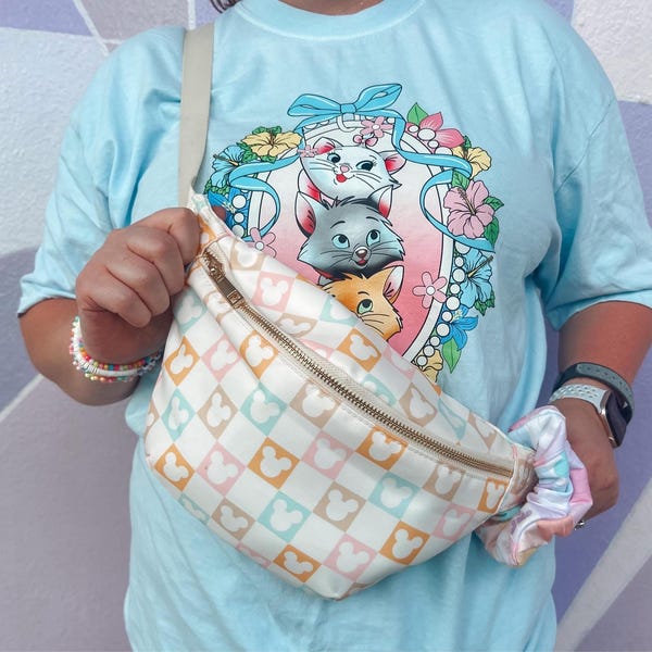 Multi Colored Checkered LARGE Fanny Pack