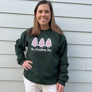 Christmas Tree Cakes Sweatshirt - Embroidered Appliqué