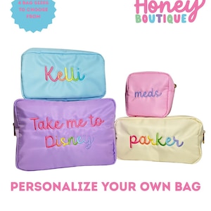 Personalized Embroidered Cosmetic Bags