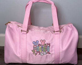 Magical Embroidered Nylon Duffel Bag