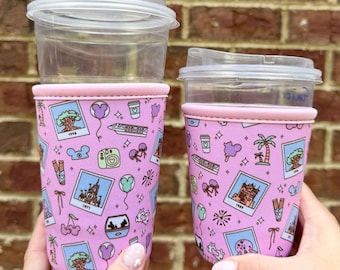 Park Hopper Polaroid Coffee Sleeves - Iced Drink Sleeve - *Honey Exclusive Print*