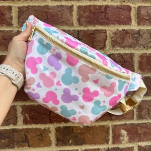 Multi Color Mouse Large Nylon Fanny Pack