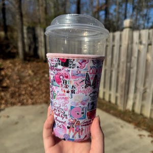 Pink Pop Star Coffee Sleeve