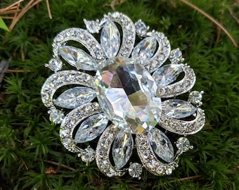 Large silver brooches and pins sale