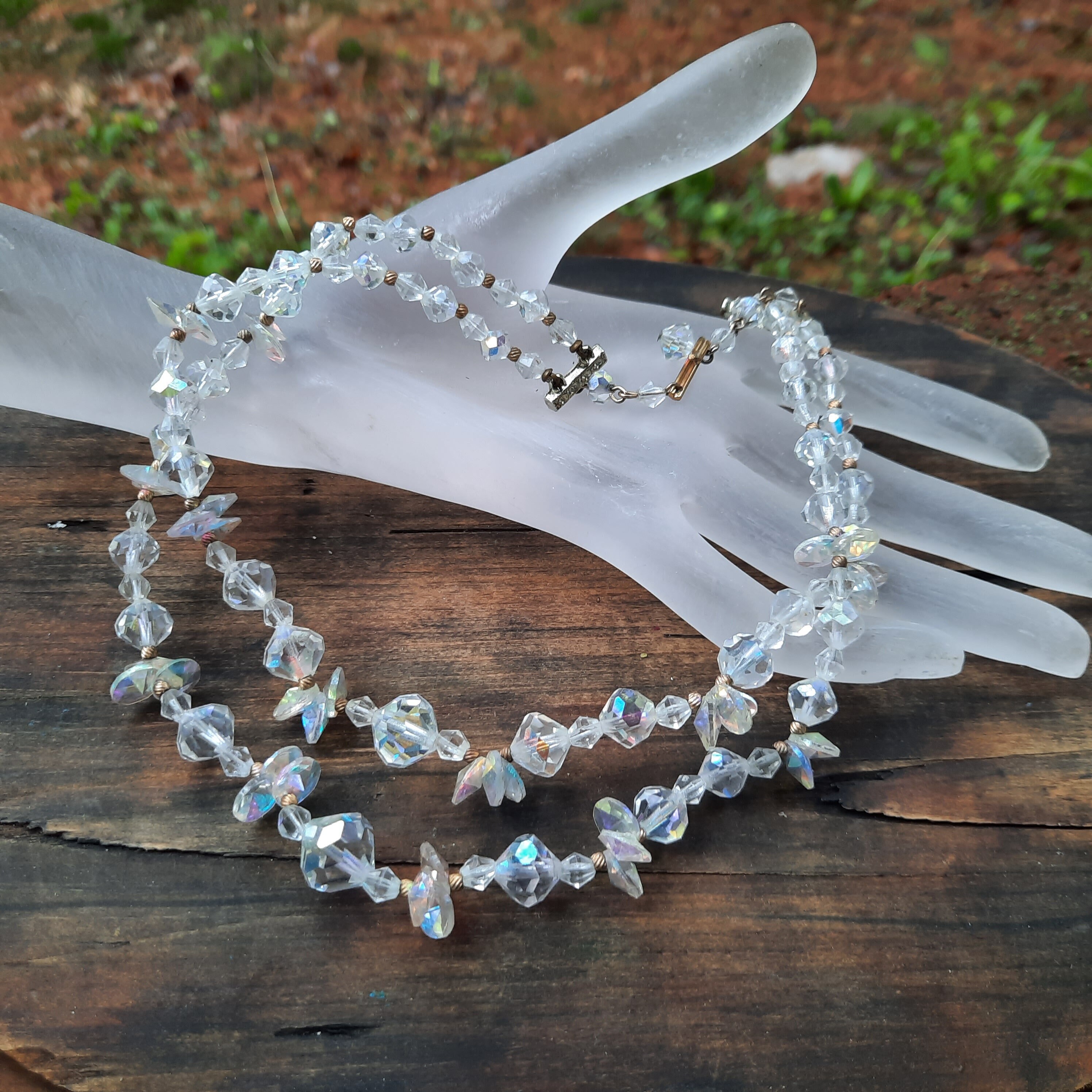 ＜TOILE＞GLASS BEADS NECKLACE CLEAR/ネックレス TOILE＞GLASS BEADS NECKLACE CLEAR/ネックレス