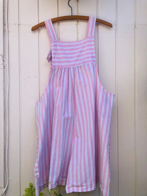 Vintage 1980s 1990s pink and white striped romper. - image 7