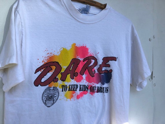 Vintage 1990s /  D.A.R.E. / White T Shirt / Size M - image 1