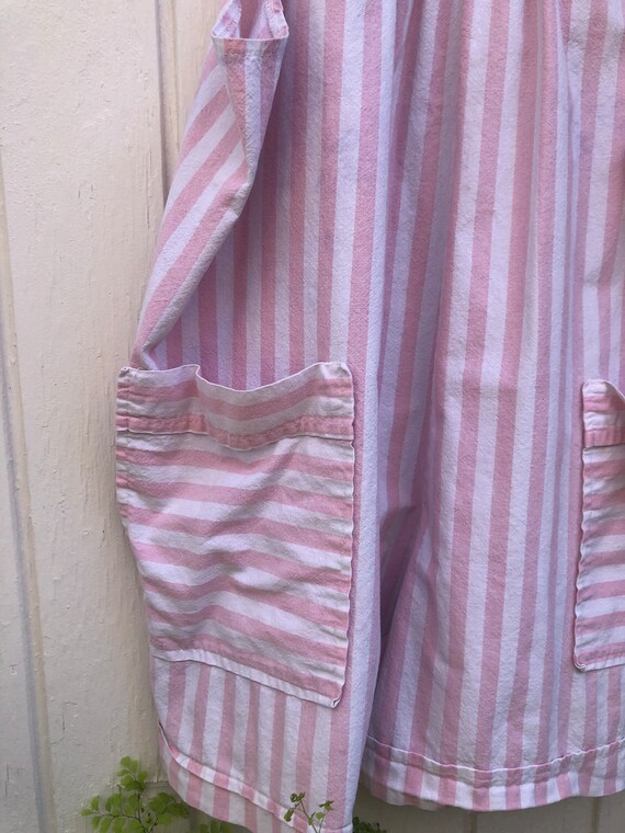 Vintage 1980s 1990s pink and white striped romper. - image 5