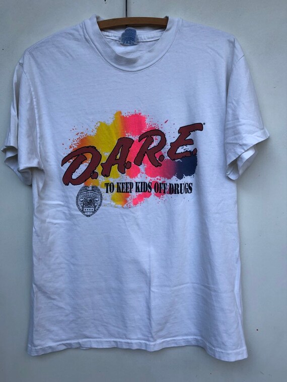 Vintage 1990s /  D.A.R.E. / White T Shirt / Size M - image 2