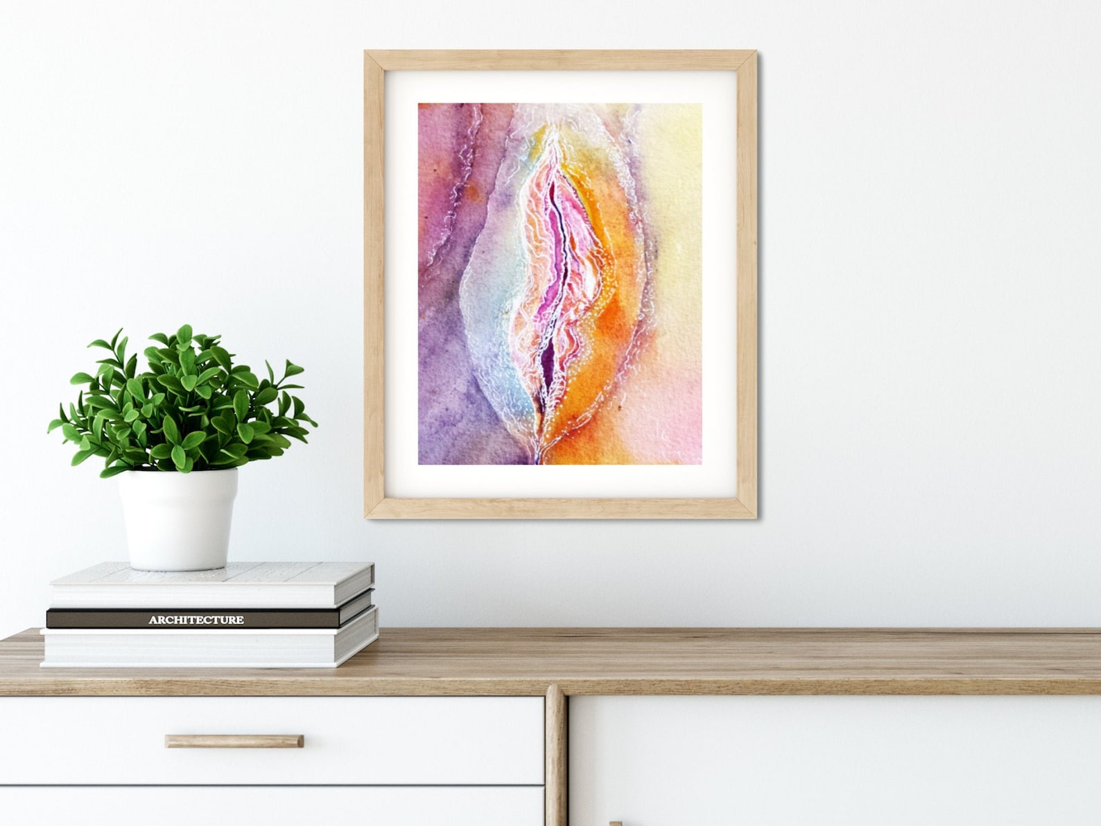 Vagina Paintingthe Original Woman Abstract Watercolour Yoni | Etsy
