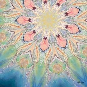 Yoni in Bloom Mandala Canvas Print