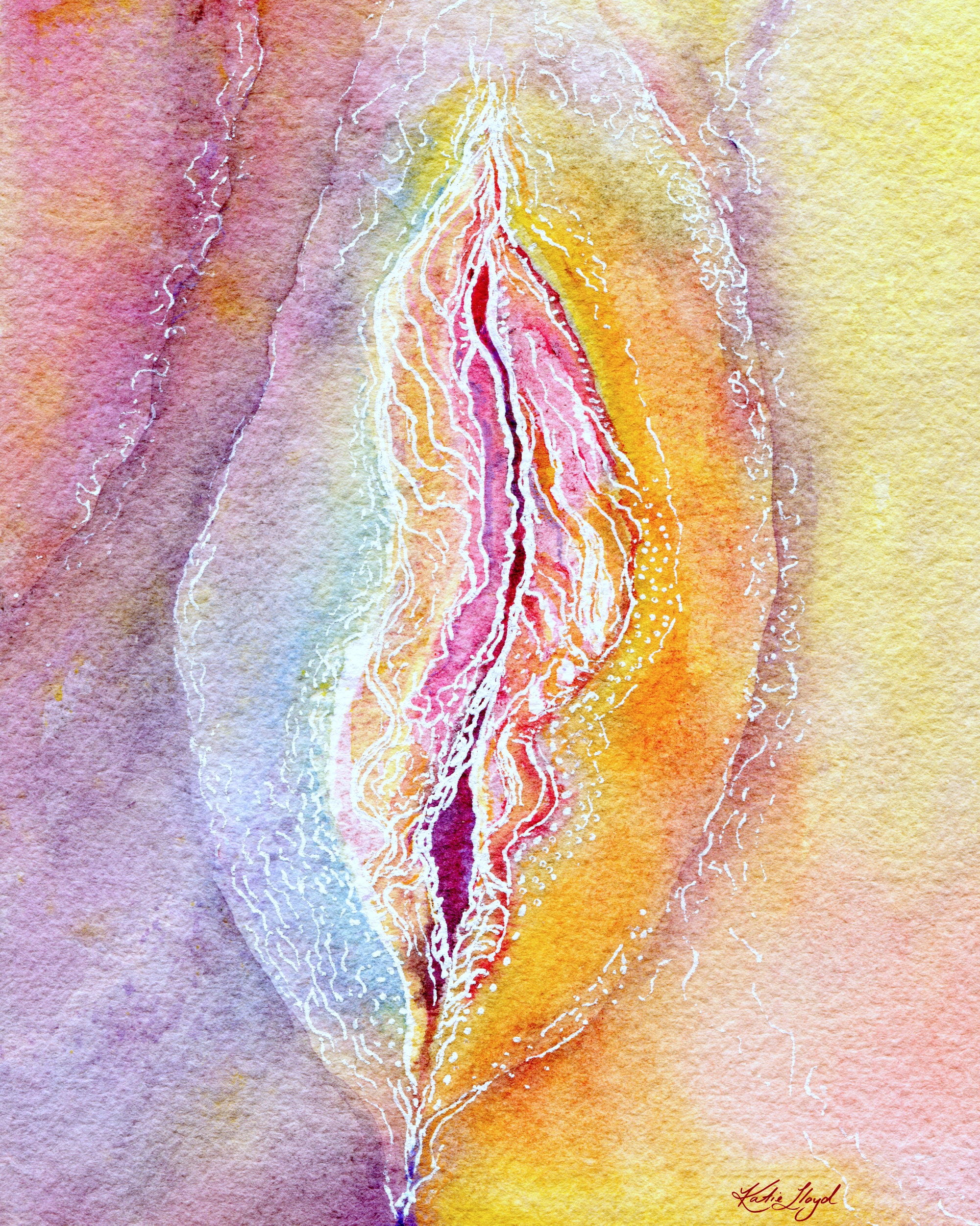 Vagina Paintingthe Original Woman Abstract Watercolour Yoni