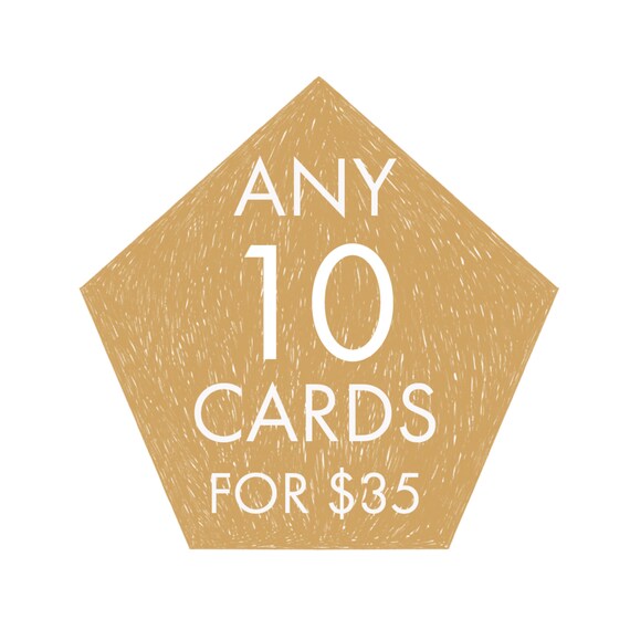 10 Card Discount SetGreeting Card Deal Etsy