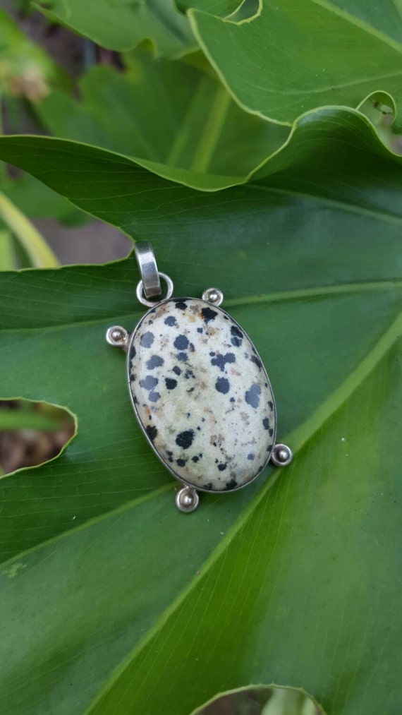 Dalmatian jasper pendant