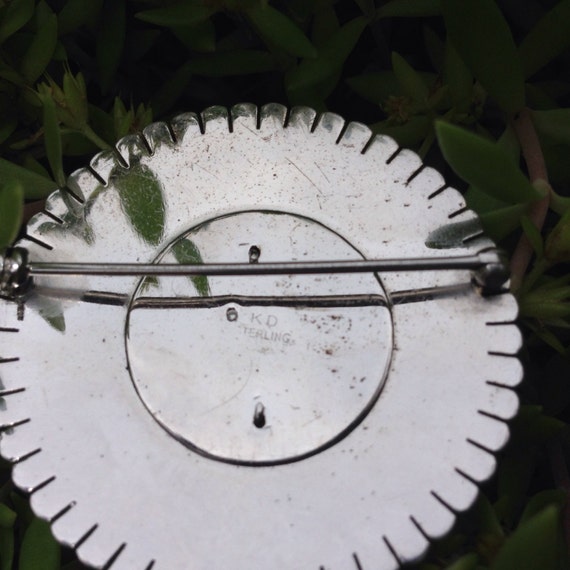 Signed Art deco sterling silver and marcasite bro… - image 4