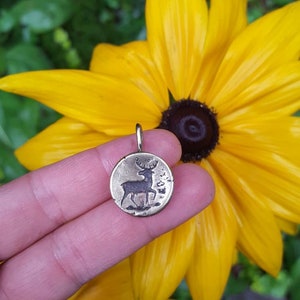 Bronze stag pendant