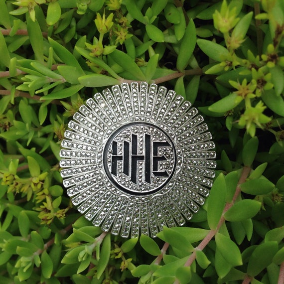 Signed Art deco sterling silver and marcasite bro… - image 2