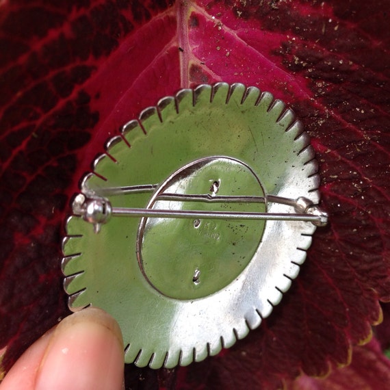 Signed Art deco sterling silver and marcasite bro… - image 5