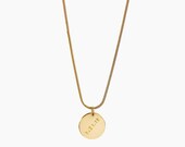 Snake chain necklace Initial necklace Snake chain pendant necklace Personalized pendant necklace Layering necklace Luca Jewelry