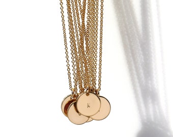 14k Gold Filled Initial Necklace: Personalized Pendant, Mom Jewelry