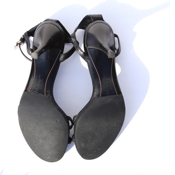 Black leather Salvatore Ferragamo stiletto sandal… - image 5