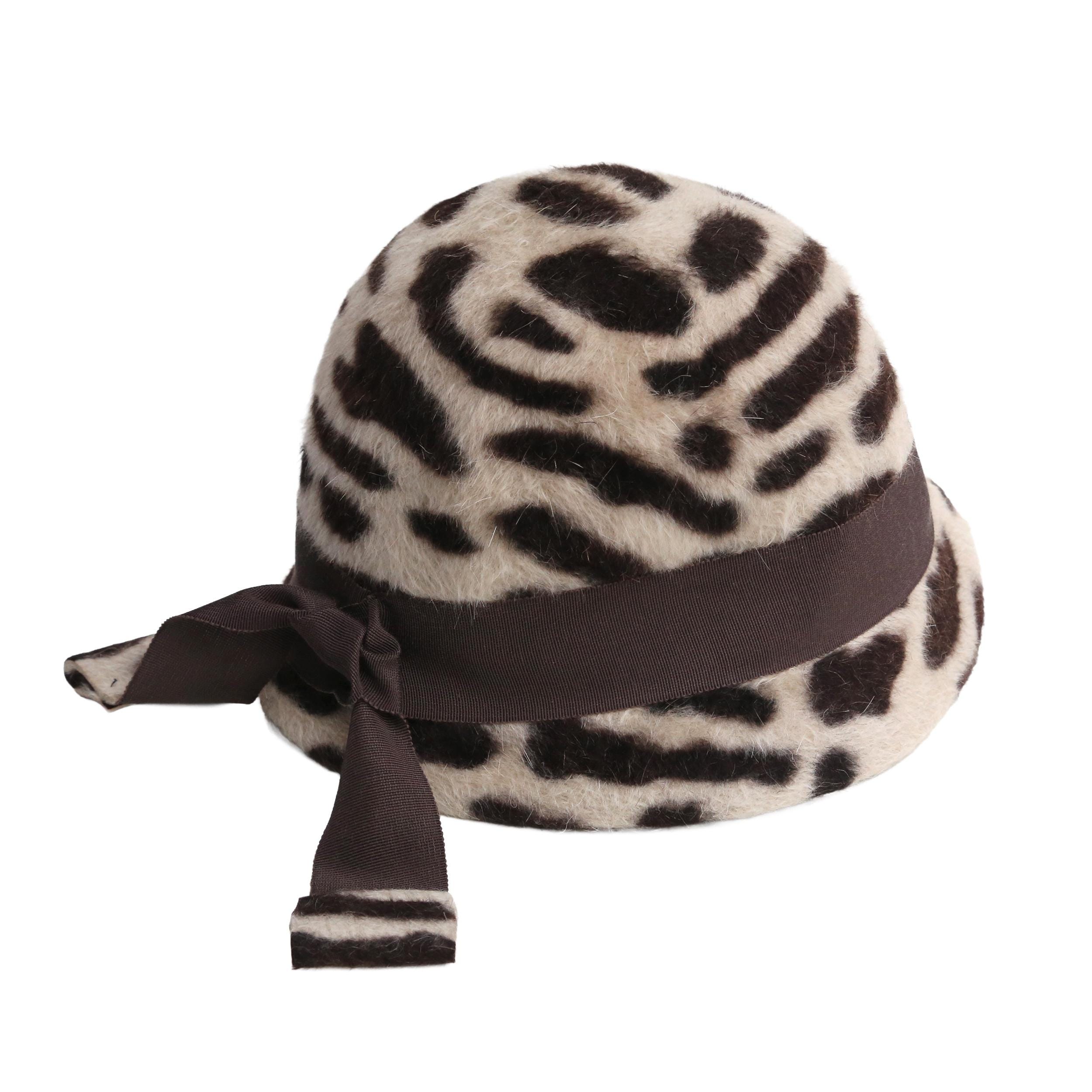 Hat Attack Rabbit Blend Cheetah Print Hat Leopard Chic Trendy Warm Cloche Leopard Cloche Hat - Etsy main image 3