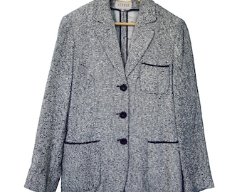 Manteau Blazer Femme Louis Féraud Turquoise - Taille 16, 1 Bouton, Doublé, Occasion Très Bon état