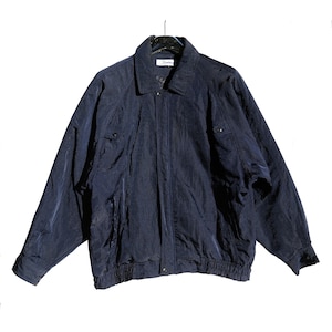 Vintage Men&#39;s Parka Longtex Jacket Windbreaker 1980&#39;s Eighties 80&#39;s Navy Blue Padded Quilted LRG Made in Italy Bomber Sports Jacket Outdoor