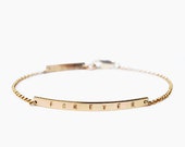Gold double bar bracelet / Personalized bar bracelet / 14k gold filled bracelet / Skinny bar bracelet / Wedding bracelet / Anniversary gift