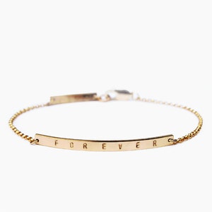 Gold double bar bracelet / Personalized bar bracelet / 14k gold filled bracelet / Skinny bar bracelet / Wedding bracelet / Anniversary gift