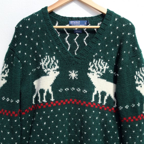 Vintage Polo Ralph Lauren Men's Wool Reindeer Sno… - image 6