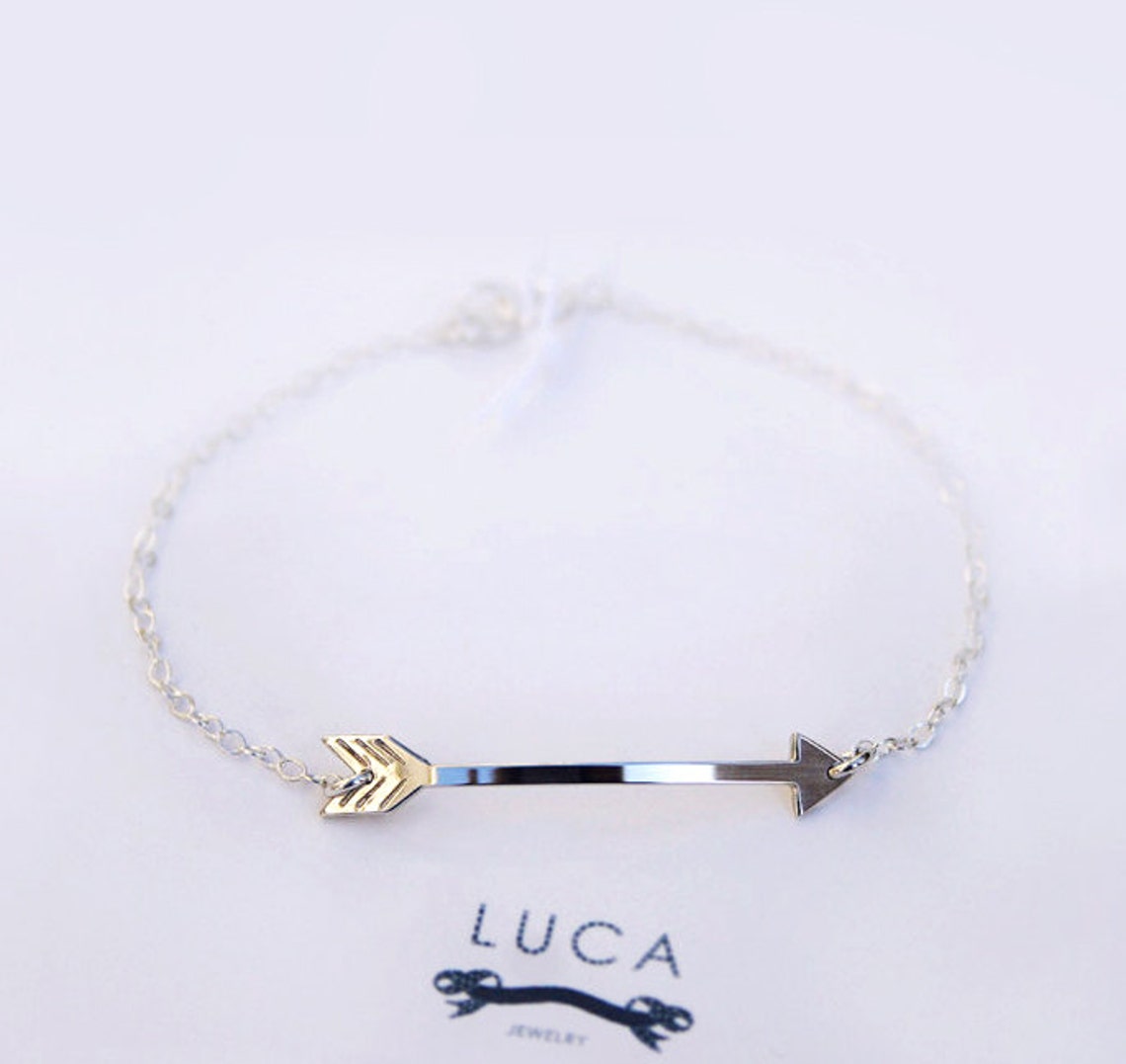 Gold Arrow Bracelet / Delicate Arrow Bracelet / Hunger Games Etsy