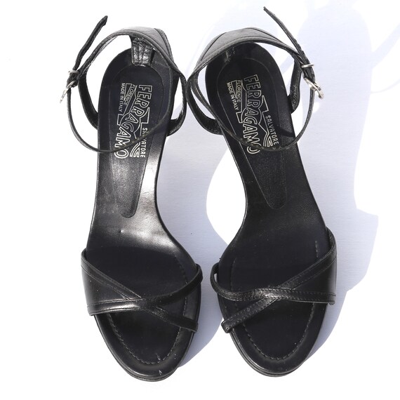 Salvatore Ferragamo Sandals / Strappy Black Stilettoes  display picture 2
