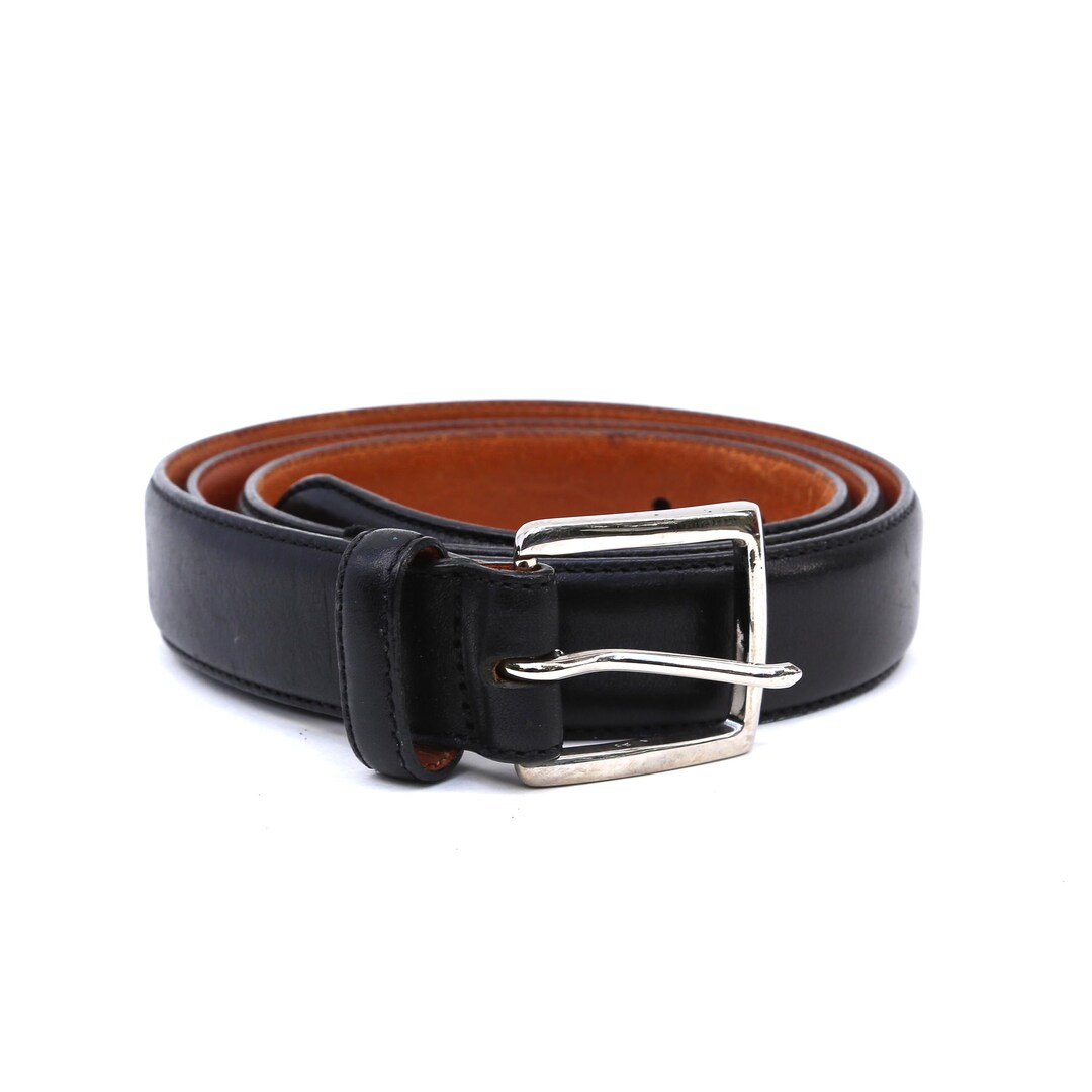 POLO RALPH LAUREN ポロ ヴィンテージ ブラック レザー ベルト ヴィンテージ ポロ ラルフローレン ブラック レザー ドレスベルト