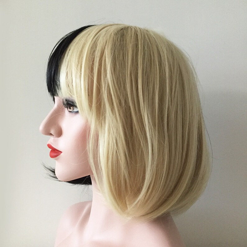 Women Bob Half Black Half Blonde Two Tone Straight Short Hair Costume Wig Free Cap Costume Hats Headpieces Accessories Kallhallrestaurang Se Women Bob Half Black Half Blonde Two Tone Straight Short Hair Costume Wig Free Cap Costume Hats Headpieces Accessories Kallhallrestaurang Se