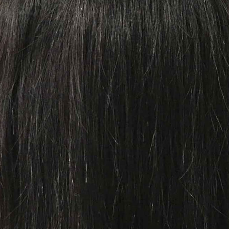 Men Dark Brown Wig Real Human Hair Wig With Flat Bangs Wig Natural Looking Short Straight Hair Male Alopecia Wig Cosplay Costume Wig