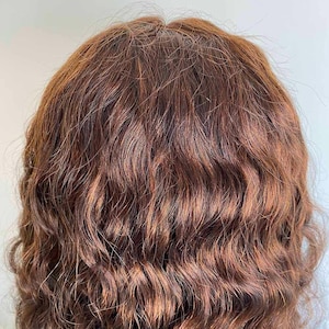 Men Human Hair Wig Dark Brown Lace Front Wig For Male Curly Long Real Hair Wig Middle Part Cosplay Wig Thick Realistic 13X6 Lace Wig 14 In