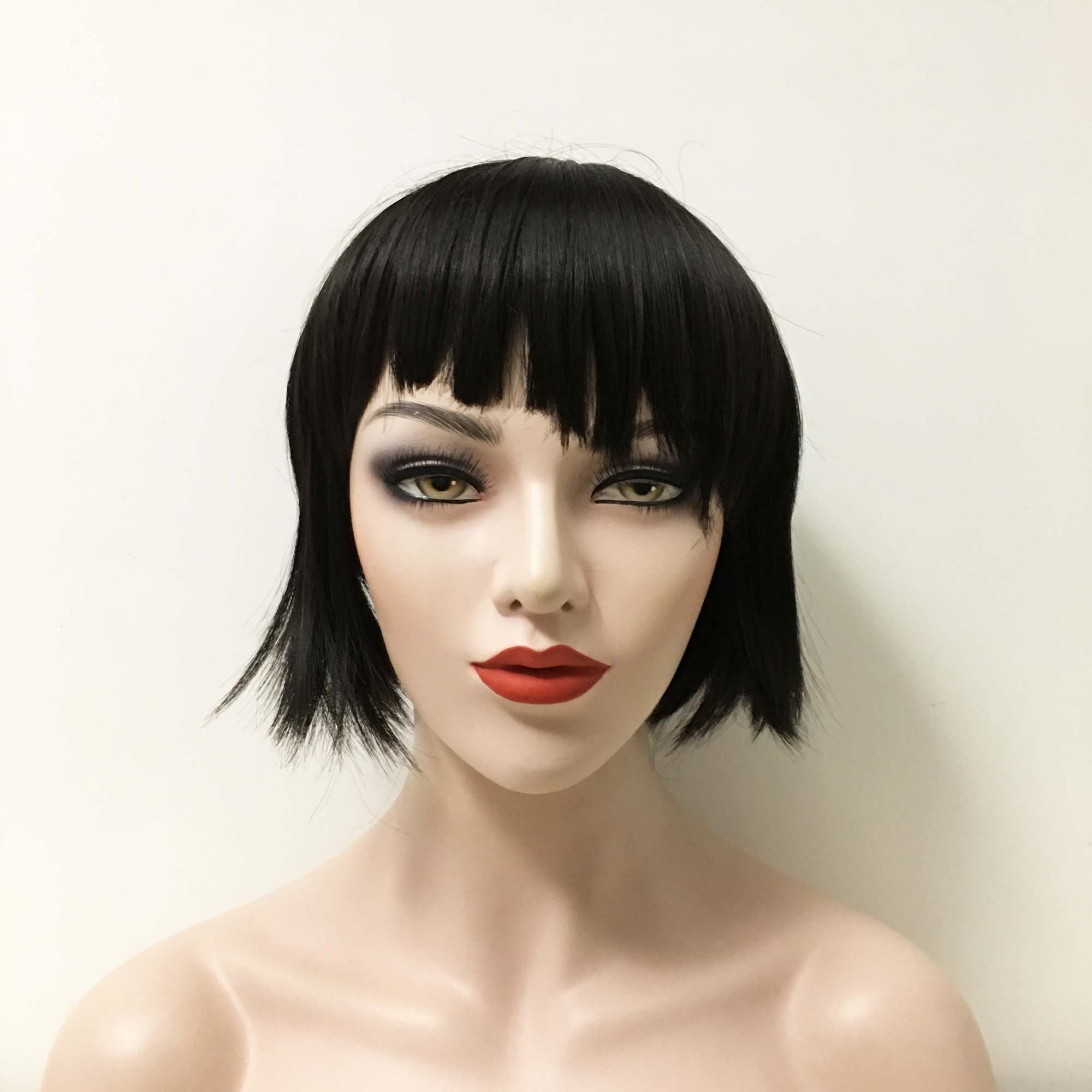 asymmetrical wigs with bangs