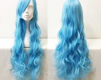 blue wig etsy