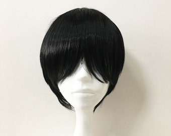 Short Black Afro Wig Afro Wig Economy Fancy Dress Accessory #CA