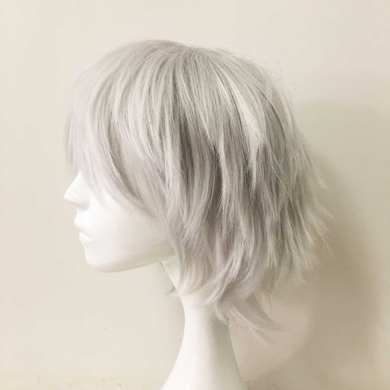 Short white cosplay sale wig