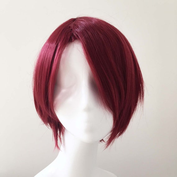 red hair wigs with bangs