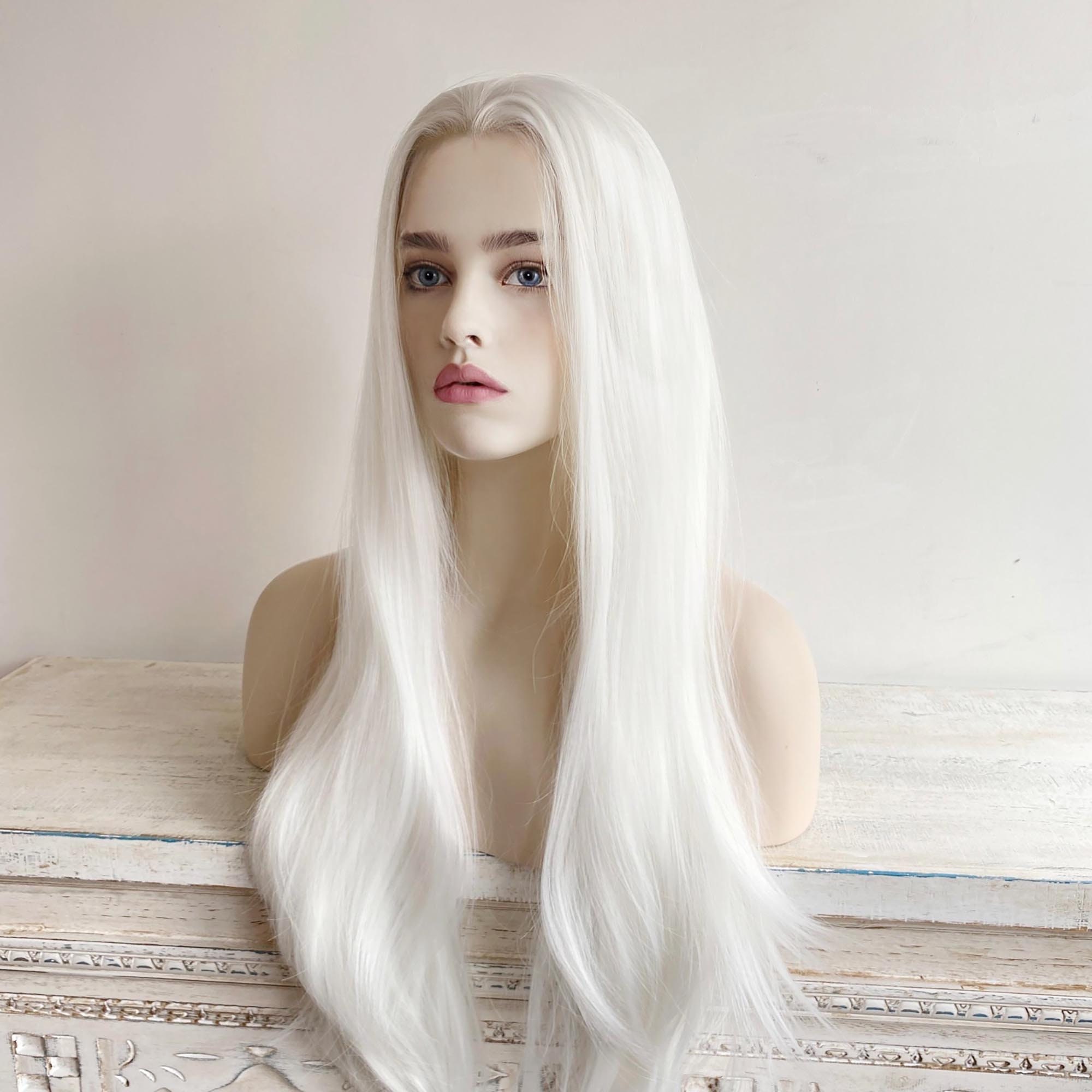 White Wavy Beauty Lace Front Wig 22-26 inches!! 22 Inch Water Wave Wig – A-List Lace Hair main image 2