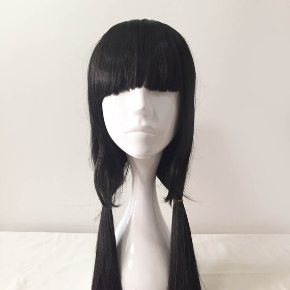 Women Bob Black Extra Long Straight Hair Cosplay Anime Gothic Etsy