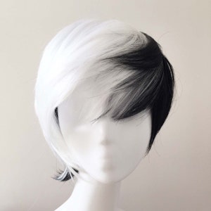 Black and White Wig Etsy UK