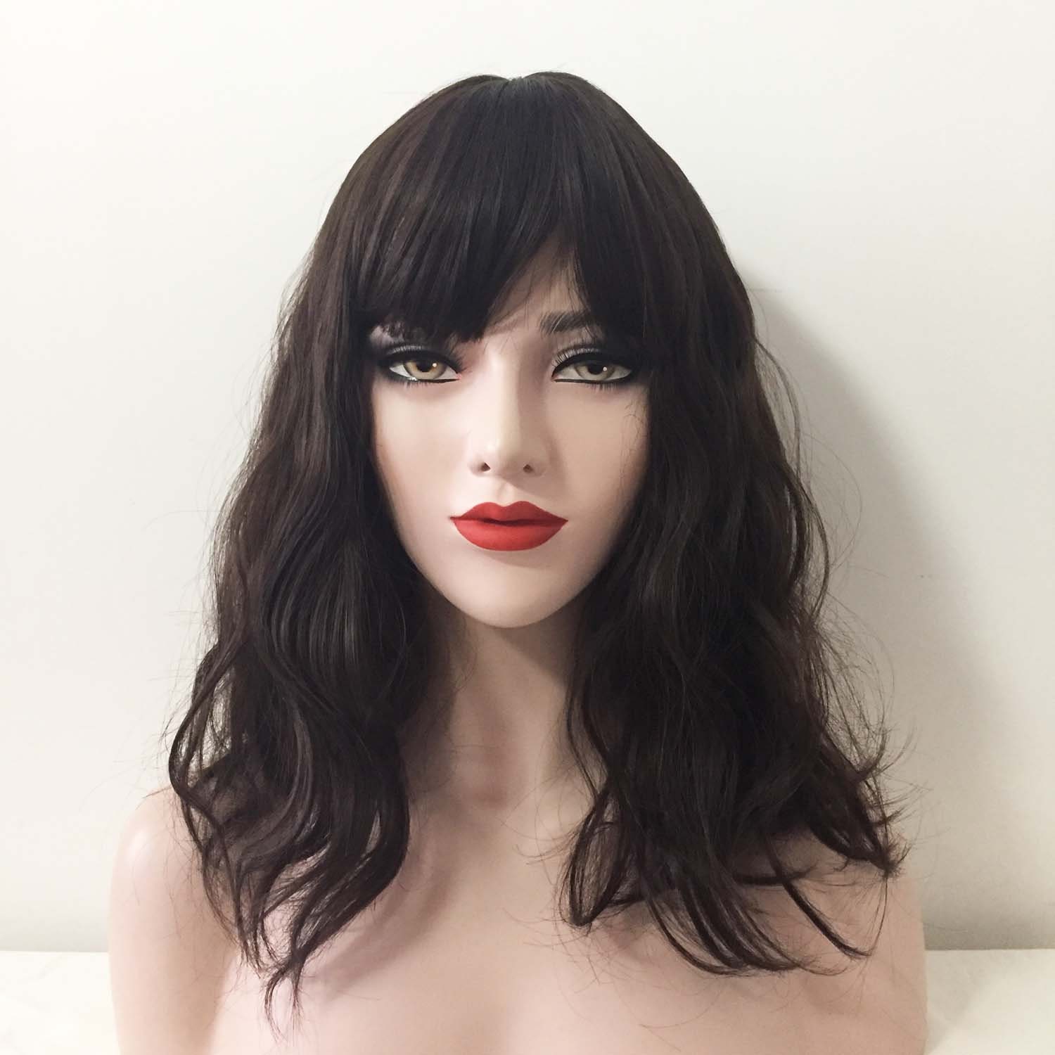 Dark Brown Bangs - Etsy Dark Brown Bangs - Etsy