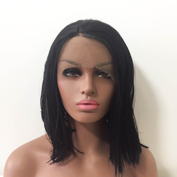 Women Lace Front Black Shoulder Length Side Part African Etsy