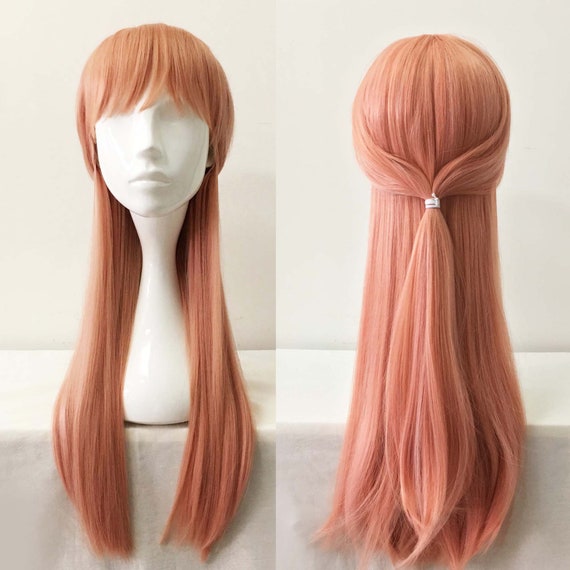 3/'/' Short Spiky Combed Back Wig with no Part Rust Brown Cosplay Wig NEW