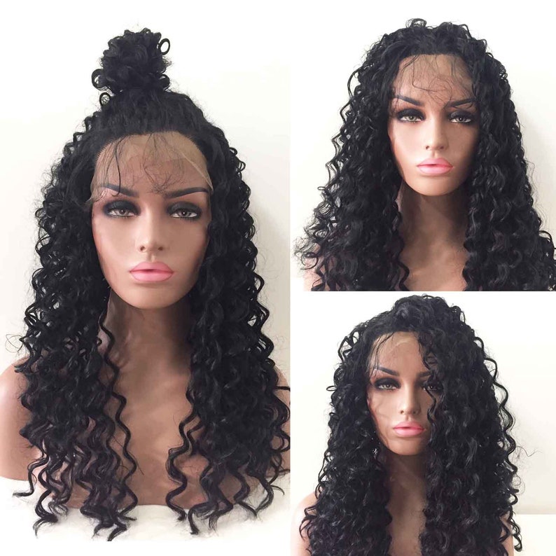 Women Lace Front Black African Preplucked Baby Hair Top Bun Etsy