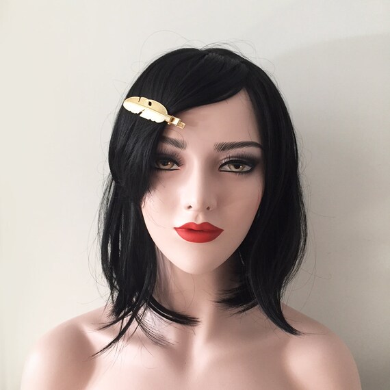 Women Black Think Long Bangs Shoulder Length Straight Hair Etsy